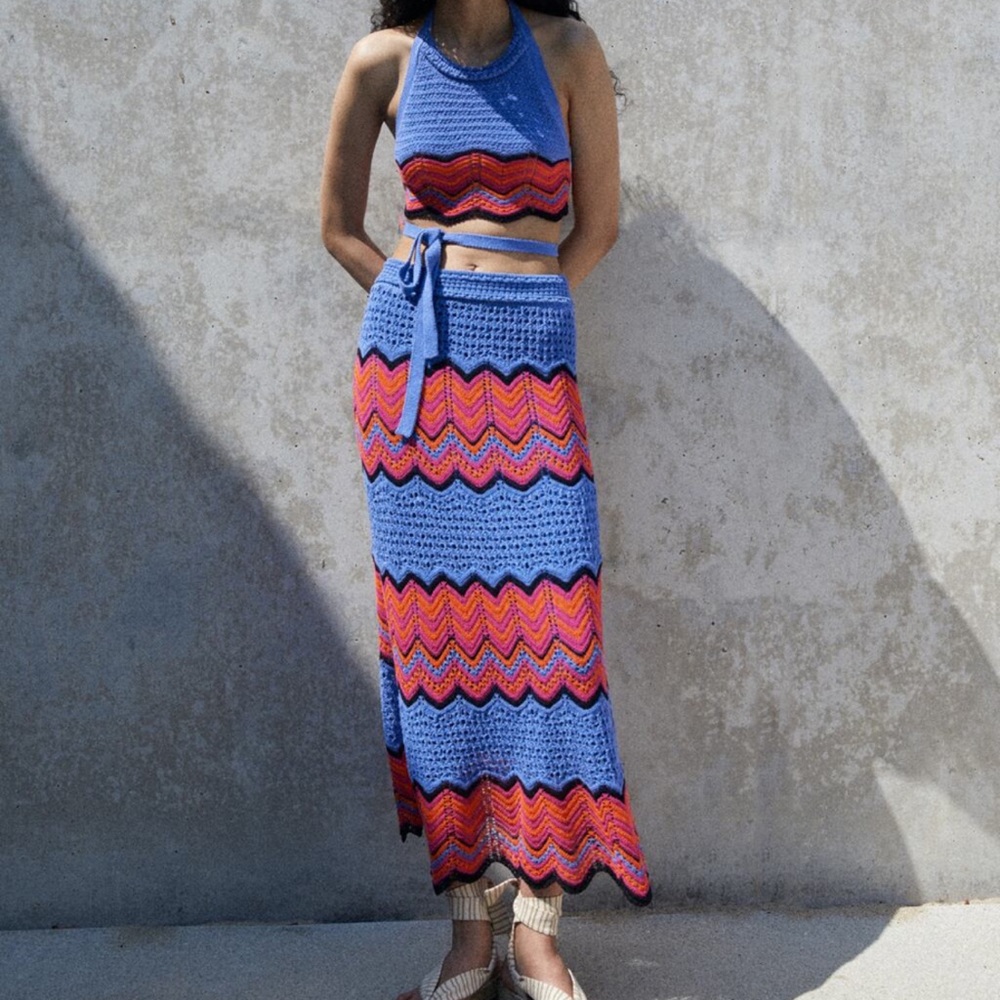 Zara special edition crochet skirt. Fully lined worn once